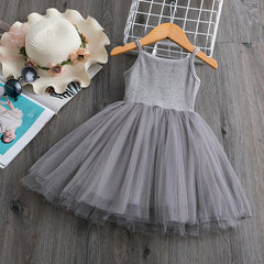 Cute Girls Sequined Princess Dress for Kids Party